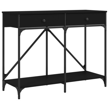 vidaXL Τραπέζι Κονσόλα Μαύρο 100x39x78,5cm από Επεξεργ. Ξύλο 1 τεμ.