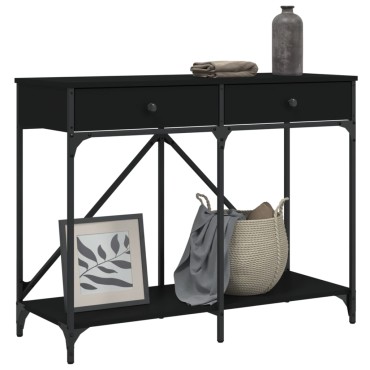 vidaXL Τραπέζι Κονσόλα Μαύρο 100x39x78,5cm από Επεξεργ. Ξύλο 1 τεμ.