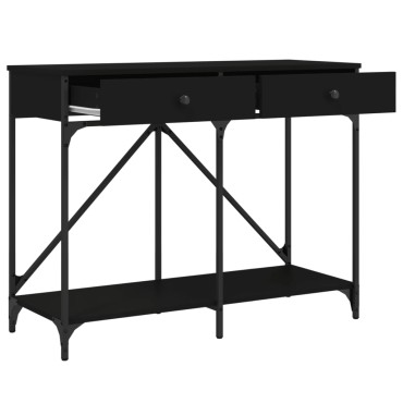 vidaXL Τραπέζι Κονσόλα Μαύρο 100x39x78,5cm από Επεξεργ. Ξύλο 1 τεμ.