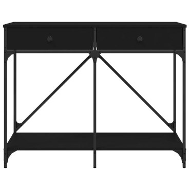vidaXL Τραπέζι Κονσόλα Μαύρο 100x39x78,5cm από Επεξεργ. Ξύλο 1 τεμ.