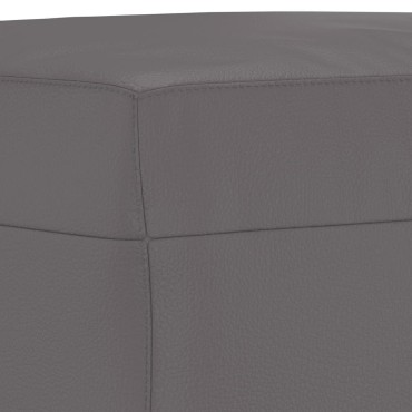 vidaXL Υποπόδιο Γκρι 70x55x41cm από Συνθετικό Δέρμα 1 τεμ.