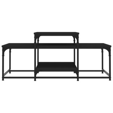 vidaXL Τραπεζάκι Σαλονιού Μαύρο 102x60x45cm από Επεξεργ. Ξύλο 1 τεμ.