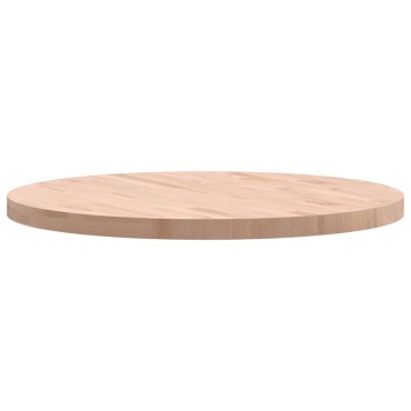 vidaXL Επιφάνεια Τραπεζιού Στρογγυλή 80x4cm Μασίφ Ξύλο Οξιάς 1 τεμ.