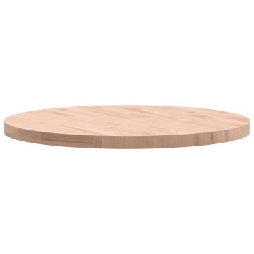 vidaXL Επιφάνεια Τραπεζιού Στρογγυλή 80x4cm Μασίφ Ξύλο Οξιάς 1 τεμ.