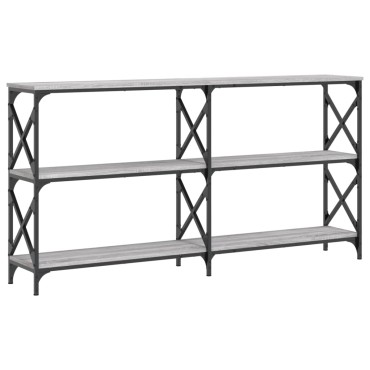 vidaXL Τραπέζι Κονσόλα Γκρι Sonoma 156x28x80,5cm Επεξεργ. Ξύλο 1 τεμ.