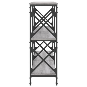 vidaXL Τραπέζι Κονσόλα Γκρι Sonoma 156x28x80,5cm Επεξεργ. Ξύλο 1 τεμ.