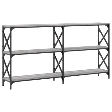 vidaXL Τραπέζι Κονσόλα Γκρι Sonoma 156x28x80,5cm Επεξεργ. Ξύλο 1 τεμ.