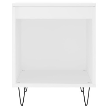 vidaXL Κομοδίνο Λευκό 40x35x50cm από Επεξεργασμένο Ξύλο 1 τεμ.
