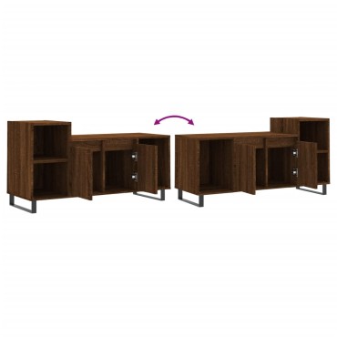 vidaXL Έπιπλο Τηλεόρασης Καφέ Δρυς 100x35x55cm Επεξεργασμένο Ξύλο