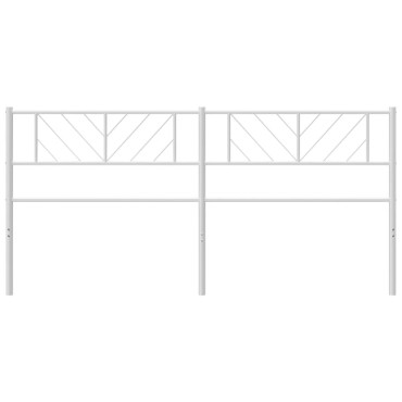 vidaXL Κεφαλάρι Λευκό Μεταλλικό 206x3x90cm 1 τεμ.