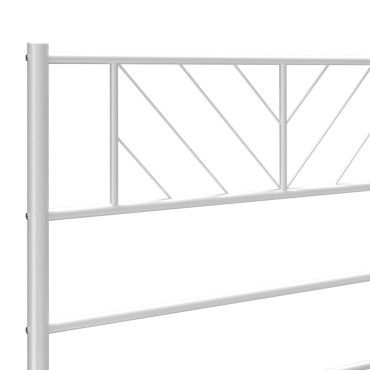 vidaXL Κεφαλάρι Λευκό Μεταλλικό 206x3x90cm 1 τεμ.