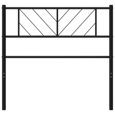 vidaXL Κεφαλάρι Μαύρο Μεταλλικό 80x3x90cm 1 τεμ.