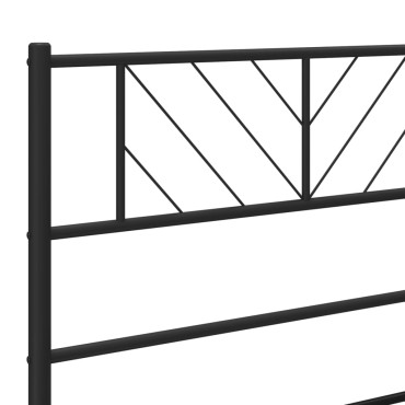 vidaXL Κεφαλάρι Μαύρο Μεταλλικό 80x3x90cm 1 τεμ.