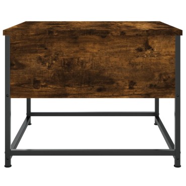vidaXL Τραπεζάκι Σαλονιού Καπνιστή Δρυς 51x51x40cm Επεξεργασμ. Ξύλο 1 τεμ.