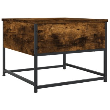 vidaXL Τραπεζάκι Σαλονιού Καπνιστή Δρυς 51x51x40cm Επεξεργασμ. Ξύλο 1 τεμ.