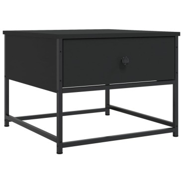 vidaXL Τραπεζάκι Σαλονιού Μαύρο 51x51x40cm Επεξεργασμένο Ξύλο 1 τεμ.