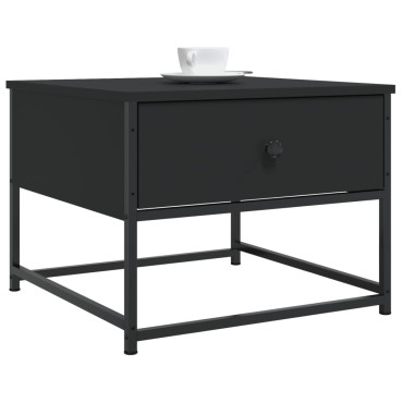 vidaXL Τραπεζάκι Σαλονιού Μαύρο 51x51x40cm Επεξεργασμένο Ξύλο 1 τεμ.