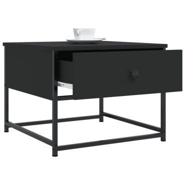 vidaXL Τραπεζάκι Σαλονιού Μαύρο 51x51x40cm Επεξεργασμένο Ξύλο 1 τεμ.