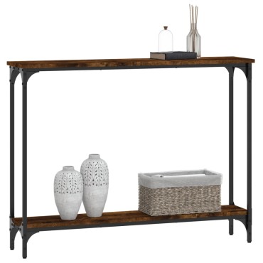 vidaXL Τραπέζι Κονσόλα Καπνιστή Δρυς 100x22,5x75cm Επεξεργ. Ξύλο 1 τεμ.