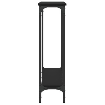 vidaXL Τραπέζι Κονσόλα Μαύρο 75x22,5x75cm από Επεξεργ. Ξύλο 1 τεμ.