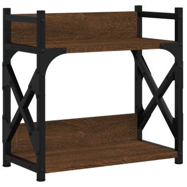 vidaXL Βάση Εκτυπωτή 2 Επιπέδων Καφέ Δρυς 40x20x40 εκ Επεξ. Ξύλο