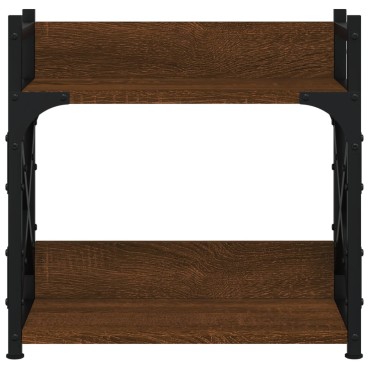 vidaXL Βάση Εκτυπωτή 2 Επιπέδων Καφέ Δρυς 40x20x40 εκ Επεξ. Ξύλο