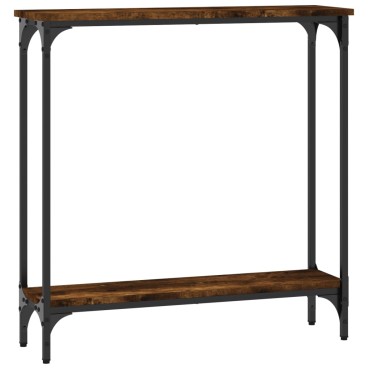 vidaXL Τραπέζι Κονσόλα Καπνιστή Δρυς 75x22,5x75cm Επεξεργ. Ξύλο 1 τεμ.