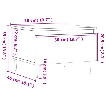 vidaXL Τραπεζάκι Σαλονιού Λευκό 50x46x35cm Επεξεργασμένο Ξύλο 1 τεμ.