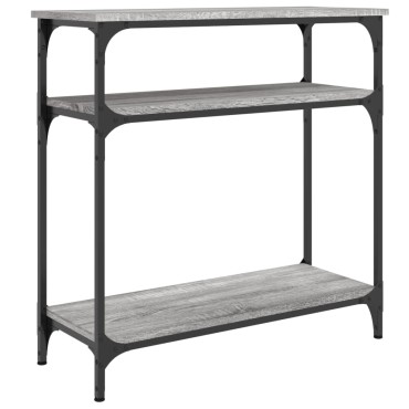 vidaXL Τραπέζι Κονσόλα Γκρι Sonoma 75x29x75cm Επεξεργασμένο Ξύλο 1 τεμ.