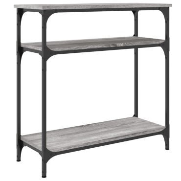 vidaXL Τραπέζι Κονσόλα Γκρι Sonoma 75x29x75cm Επεξεργασμένο Ξύλο 1 τεμ.