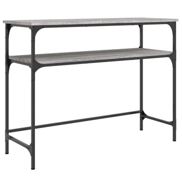 vidaXL Τραπέζι Κονσόλα Γκρι Sonoma 100x35,5x75cm Επεξεργασμένο Ξύλο 1 τεμ.
