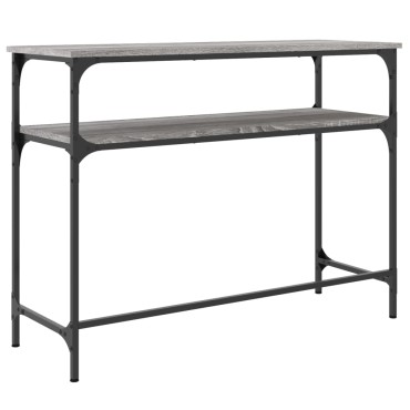 vidaXL Τραπέζι Κονσόλα Γκρι Sonoma 100x35,5x75cm Επεξεργασμένο Ξύλο 1 τεμ.