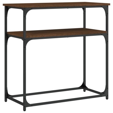 vidaXL Τραπέζι Κονσόλα Καφέ Δρυς 75x35,5x75cm Επεξεργασμένο Ξύλο 1 τεμ.