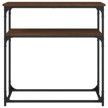 vidaXL Τραπέζι Κονσόλα Καφέ Δρυς 75x35,5x75cm Επεξεργασμένο Ξύλο 1 τεμ.