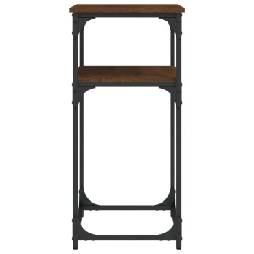 vidaXL Τραπέζι Κονσόλα Καφέ Δρυς 75x35,5x75cm Επεξεργασμένο Ξύλο 1 τεμ.