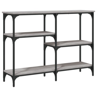 vidaXL Τραπέζι Κονσόλα Γκρι Sonoma 102x29x75cm Επεξεργασμένο Ξύλο 1 τεμ.