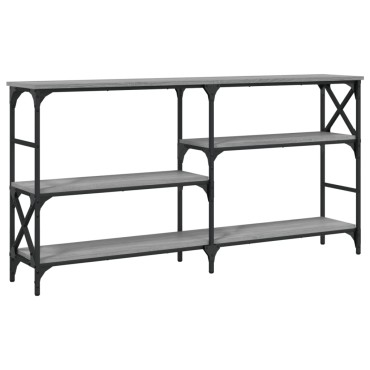 vidaXL Τραπέζι Κονσόλα Γκρι Sonoma 150x29x76,5cm Επεξεργ. Ξύλο 1 τεμ.