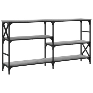 vidaXL Τραπέζι Κονσόλα Γκρι Sonoma 150x29x76,5cm Επεξεργ. Ξύλο 1 τεμ.