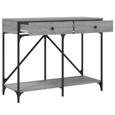 vidaXL Τραπέζι Κονσόλα Γκρι Sonoma 100x39x78,5cm Επεξεργασμένο Ξύλο 1 τεμ.