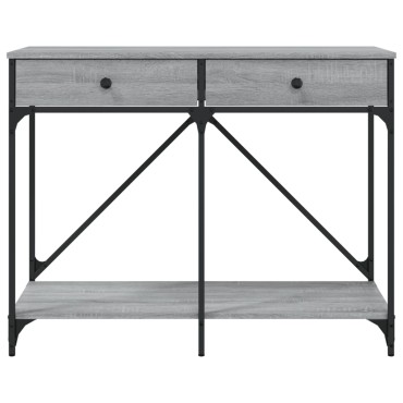 vidaXL Τραπέζι Κονσόλα Γκρι Sonoma 100x39x78,5cm Επεξεργασμένο Ξύλο 1 τεμ.