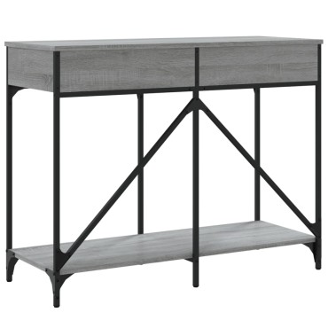 vidaXL Τραπέζι Κονσόλα Γκρι Sonoma 100x39x78,5cm Επεξεργασμένο Ξύλο 1 τεμ.