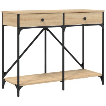 vidaXL Τραπέζι Κονσόλα Sonoma Δρυς 100x39x78,5cm Επεξεργασμένο Ξύλο 1 τεμ.