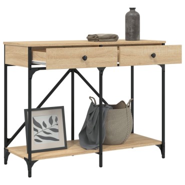 vidaXL Τραπέζι Κονσόλα Sonoma Δρυς 100x39x78,5cm Επεξεργασμένο Ξύλο 1 τεμ.