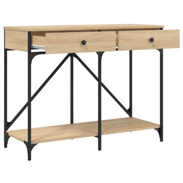 vidaXL Τραπέζι Κονσόλα Sonoma Δρυς 100x39x78,5cm Επεξεργασμένο Ξύλο 1 τεμ.