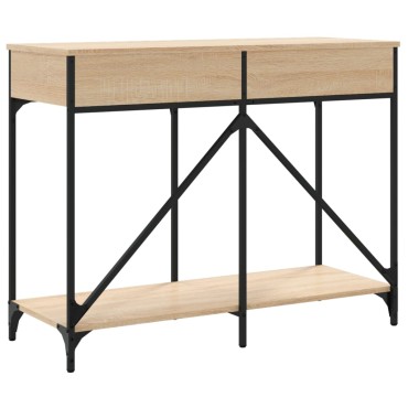 vidaXL Τραπέζι Κονσόλα Sonoma Δρυς 100x39x78,5cm Επεξεργασμένο Ξύλο 1 τεμ.