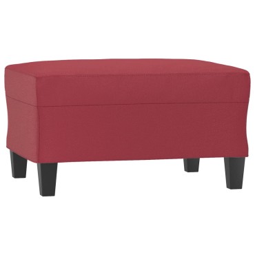 vidaXL Υποπόδιο Μπορντό 70x55x41cm από Συνθετικό Δέρμα 1 τεμ.