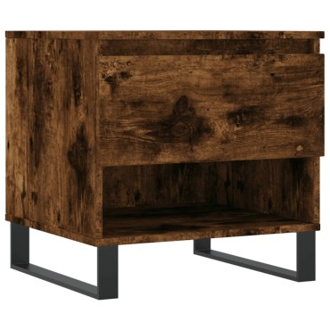 vidaXL Τραπέζι Σαλονιού Καπνιστή Δρυς 50x46x50cm Επεξεργασμένο Ξύλο 1 τεμ.