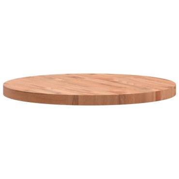 vidaXL Επιφάνεια Τραπεζιού Στρογγυλή 70x4cm Μασίφ Ξύλο Οξιάς 1 τεμ.