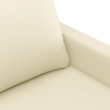 vidaXL Πολυθρόνα Κρεμ Συνθετικό δέρμα 78x77x80cm 1 τεμ. Γωνιακός