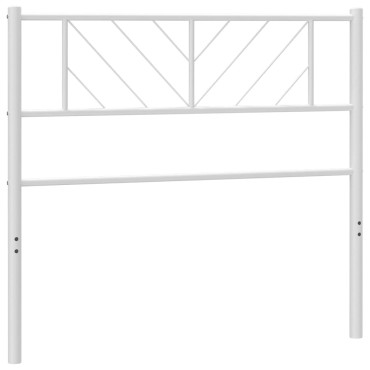 vidaXL Κεφαλάρι Λευκό Μεταλλικό 80x3x90cm 1 τεμ.